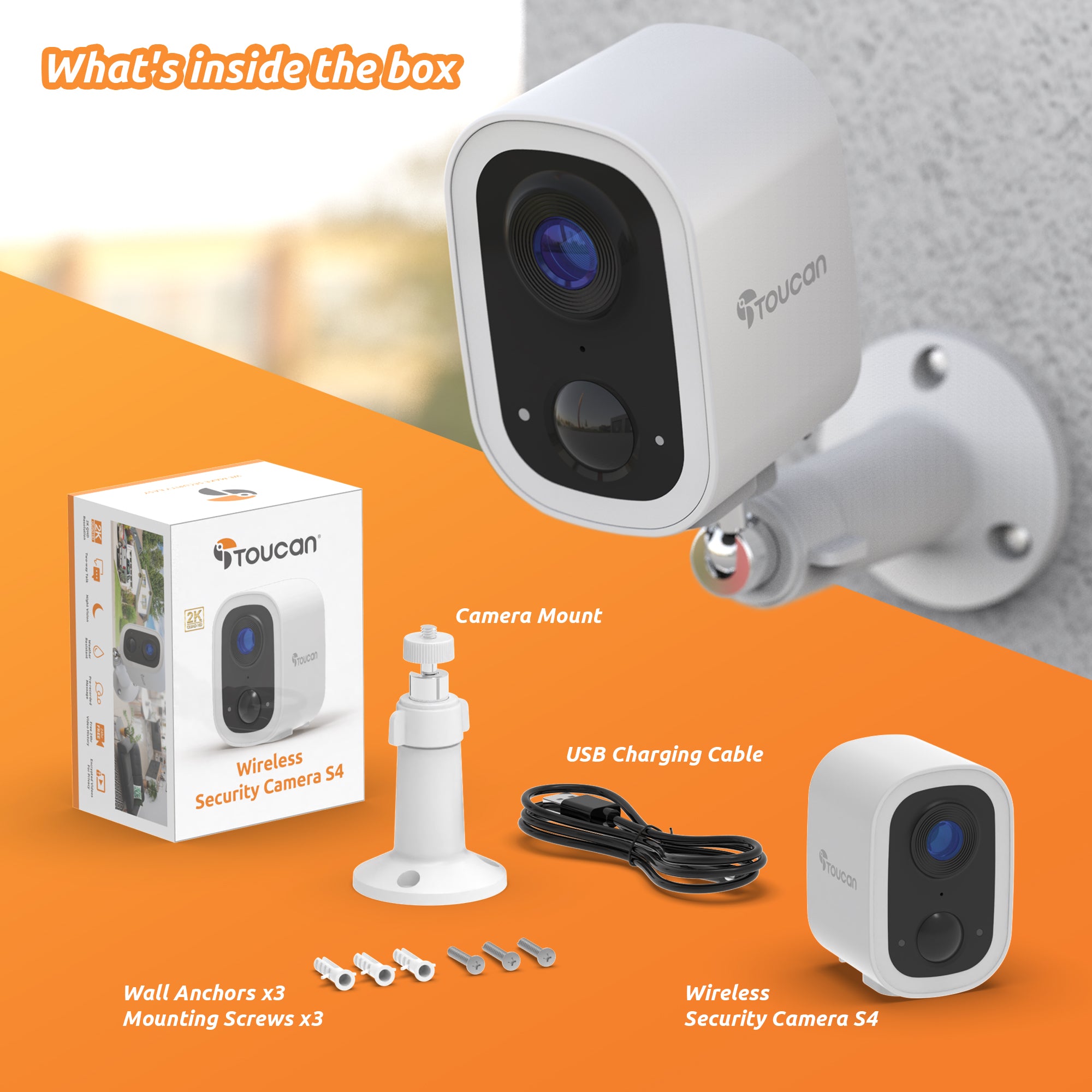 2-Pack | Toucan Wireless Security Camera S4