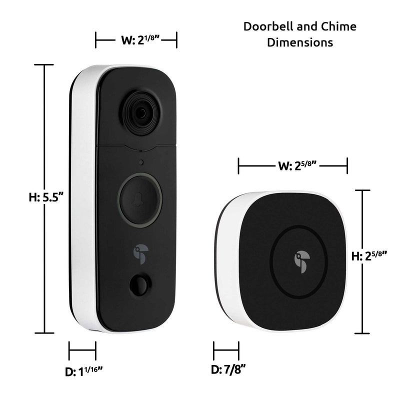 Toucan Wireless Video Doorbell with Chime