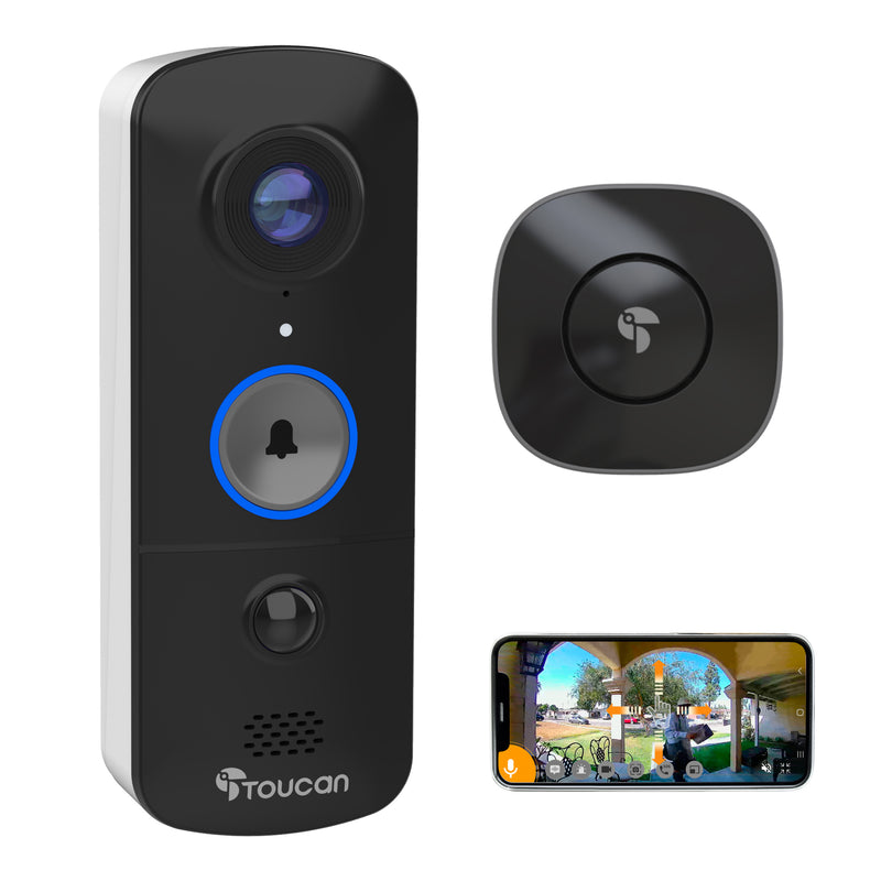 New 2024 Release - Toucan Wireless Video Doorbell V3 with Chime