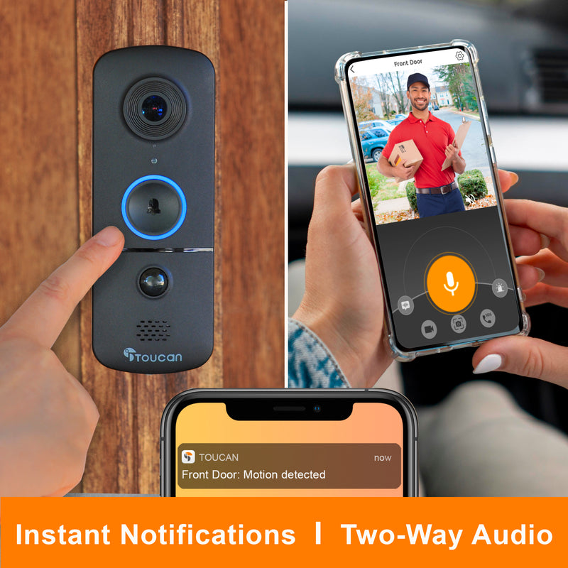 New 2024 Release - Toucan Wireless Video Doorbell V3 with Chime