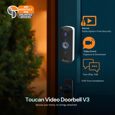 Toucan Wireless Video Doorbell V3 with Chime