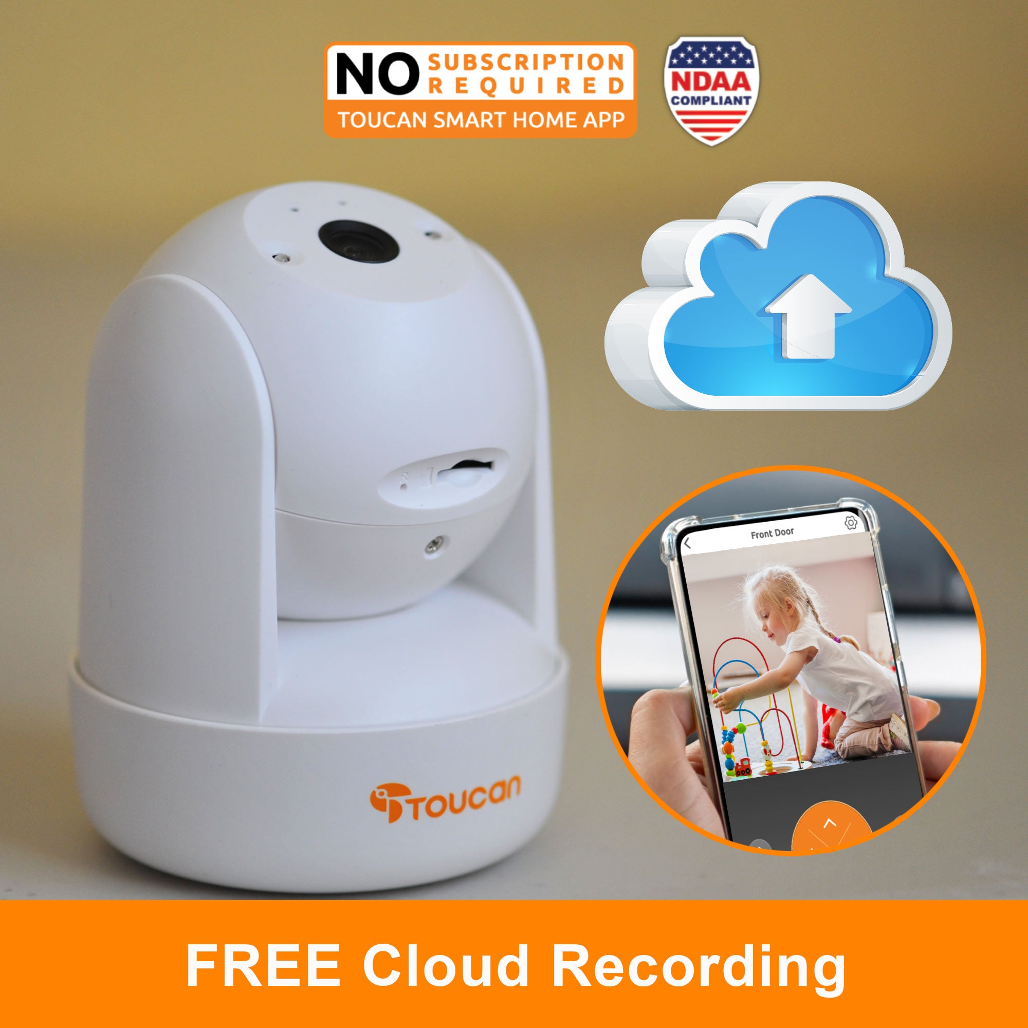 2 Pack | Toucan Seek Indoor Pan & Tilt Security Camera