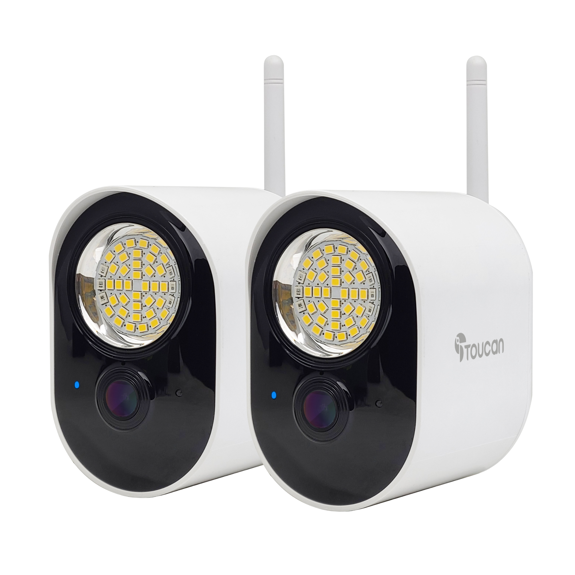 2 Toucan Security Light Wired Cameras with Floodlight