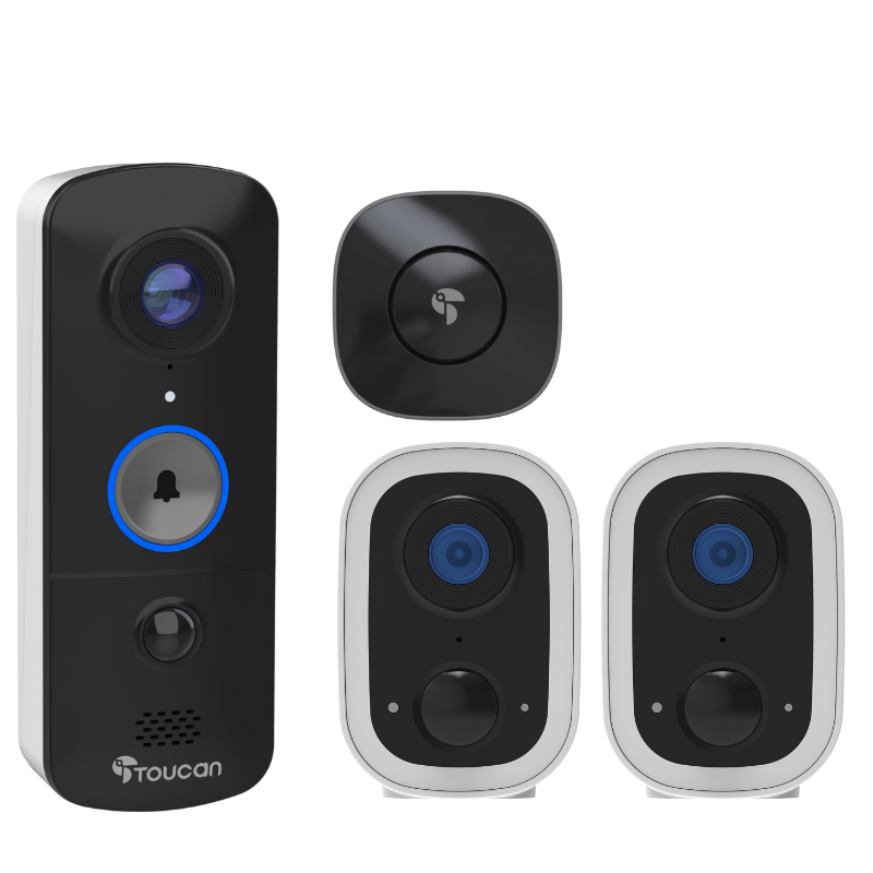 Toucan Wireless Video Doorbell V3 Wireless Security Camera S4 Bundle