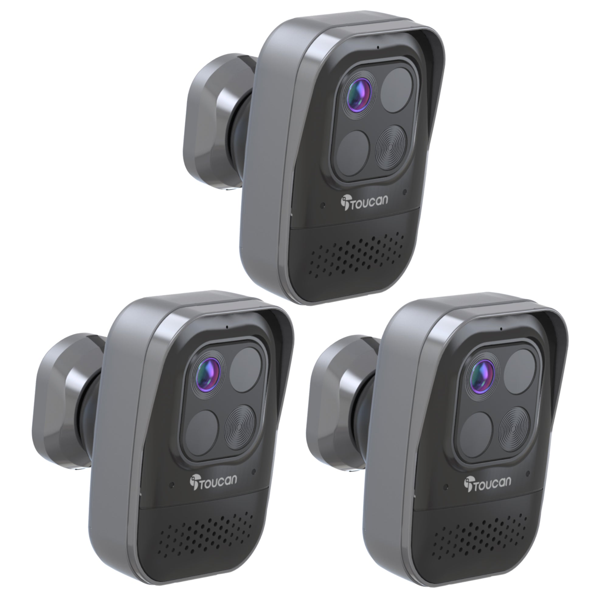 Toucan Wireless Video Doorbell PRO & Wireless Security Camera PRO (3-Pack) Bundle