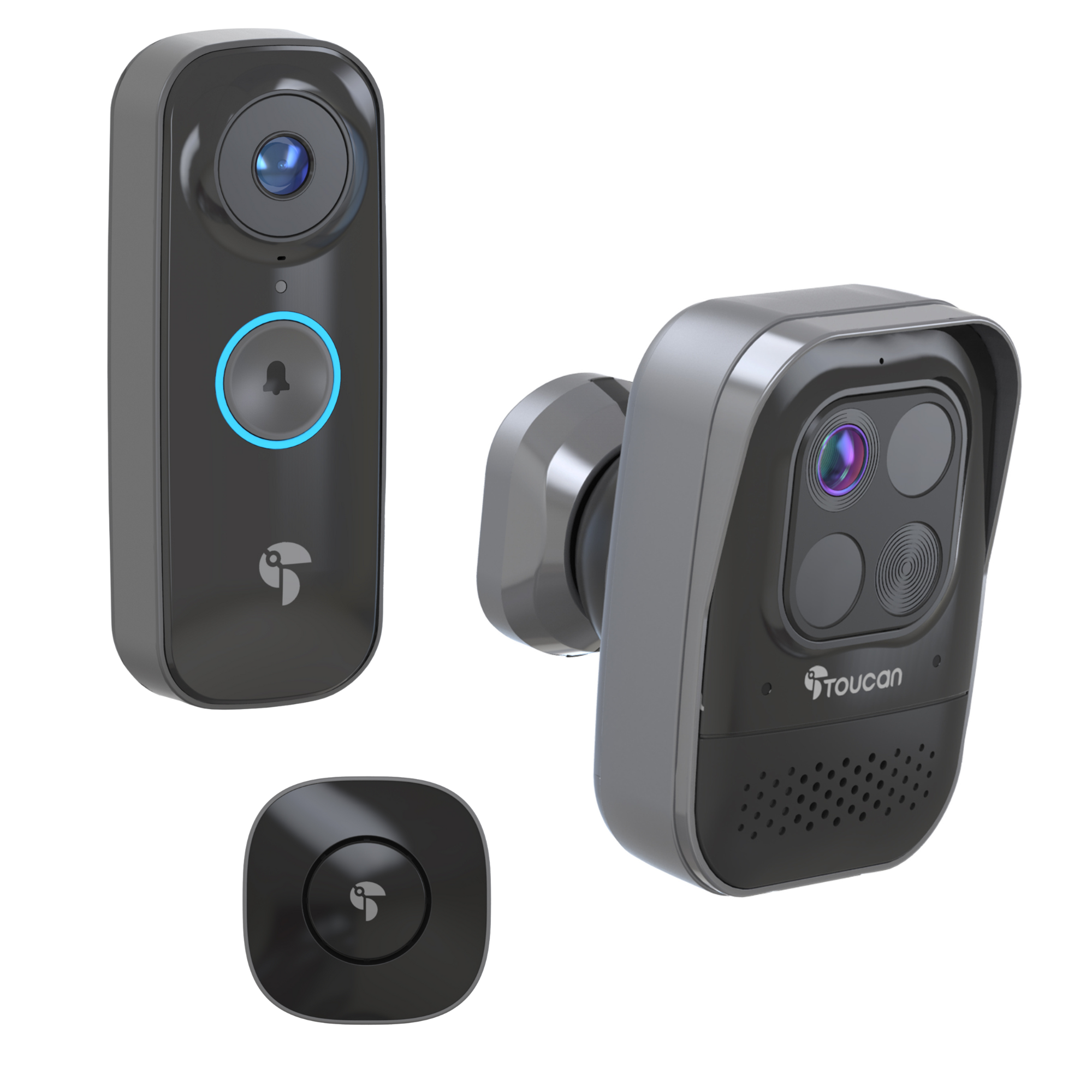 Toucan PRO Bundle - Wireless Video Doorbell PRO with chime + Wireless Security Camera PRO