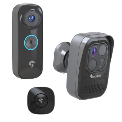 Toucan PRO Bundle - Wireless Video Doorbell PRO with chime + Wireless Security Camera PRO