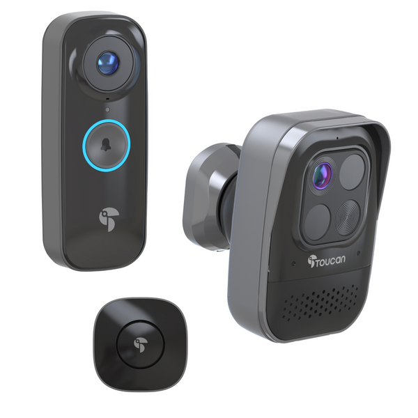 Toucan PRO Bundle - Wireless Video Doorbell PRO with chime + Wireless Security Camera PRO