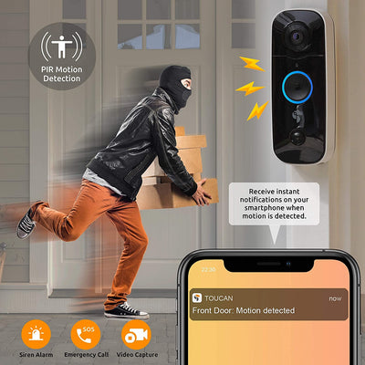 Toucan Wireless Video Doorbell with Chime