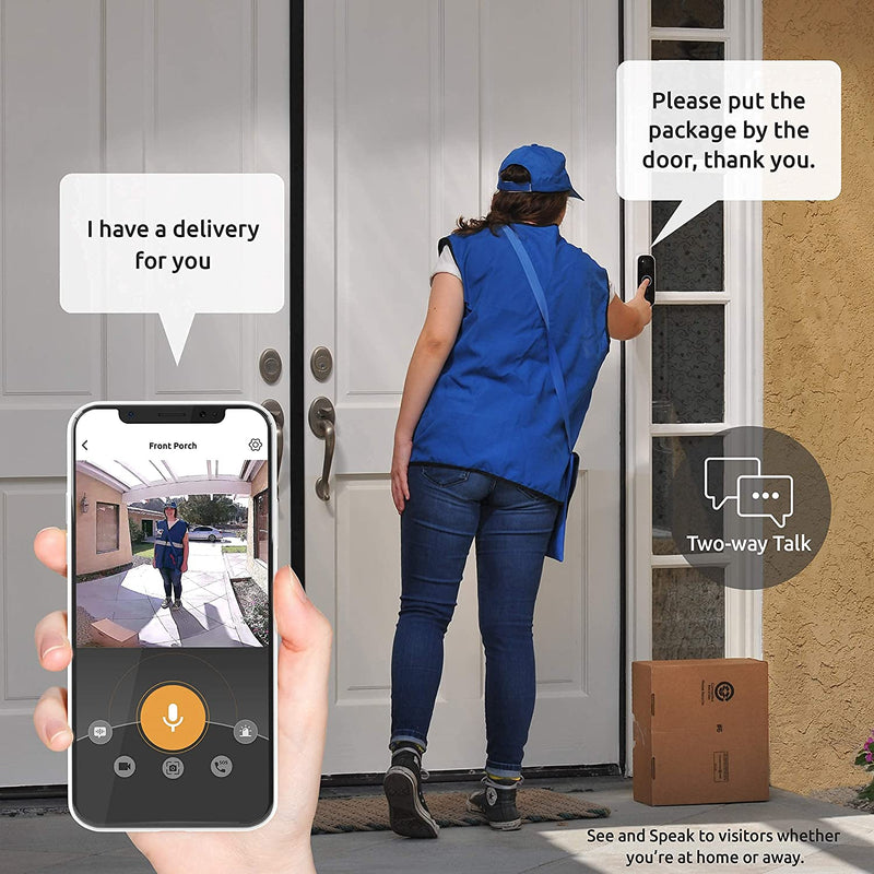 Toucan Wireless Video Doorbell, Includes Chime and New Improved Rechargeable Battery