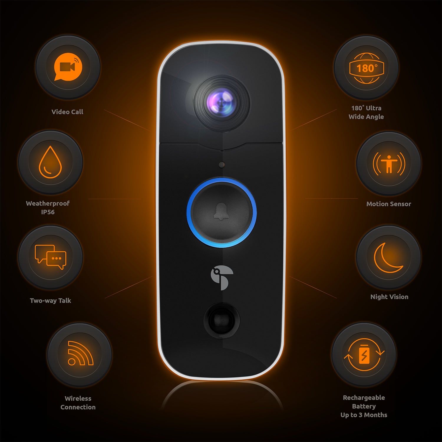 Toucan Wireless Video Doorbell & Security Camera Bundle