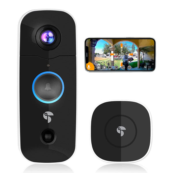 Toucan Wireless Video Doorbell, Includes Chime and New Improved Rechargeable Battery