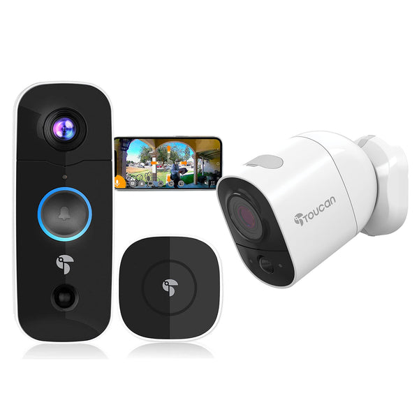 Toucan Wireless Video Doorbell & Security Camera Bundle